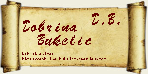 Dobrina Bukelić vizit kartica